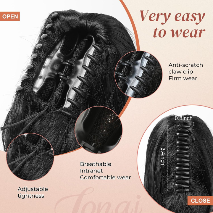 20" Inch Clip Claw Ponytail hair Extension