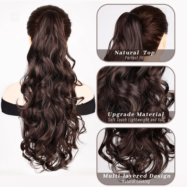 20" Inch Clip Claw Ponytail hair Extension